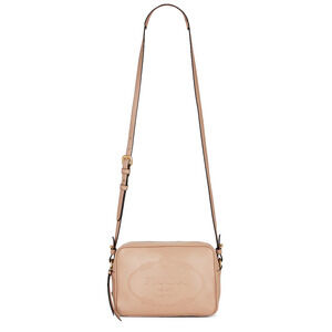 Prada Milano Beige Leather Logo Embossed Camera Crossbody Bag